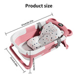 Baignoire bébé pliable Mybooni — Thermomètre intégré tapis antidérapant 0-15M