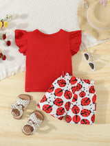 Ensemble 2 pièces bébé fille Bouni — T-shirt coccinelle et short