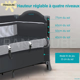 Lit bébé multifonction 0-6 ans Mybooni — Berceau table à langer pliable sans montage