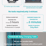 Lit bébé multifonction 0-6 ans - berceuse table à langer berceau pliant installation libre