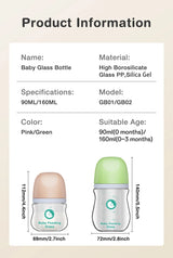 Biberon verre MAMIJOY nouveau-né anti-flatulences BPA Free