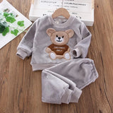 Ensemble sweat à capuche + pantalon bébé garçon/fille - tenue chaude automne-hiver nouveau-né