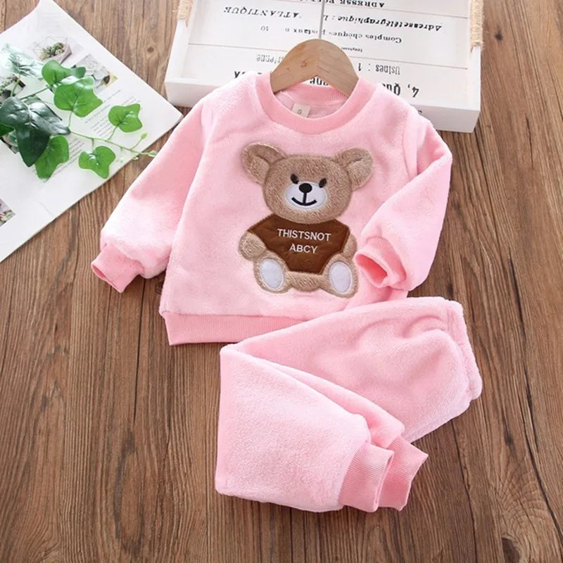 Ensemble sweat à capuche + pantalon bébé garçon/fille - tenue chaude automne-hiver nouveau-né