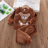 Ensemble sweat à capuche + pantalon bébé garçon/fille - tenue chaude automne-hiver nouveau-né