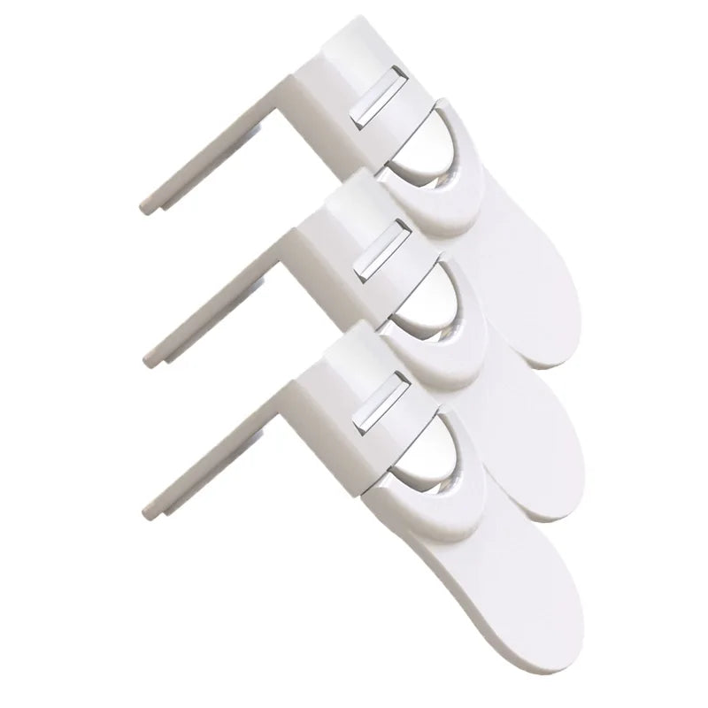 Verrou tiroir bébé sécurité anti-coincement - serrure placard plastique blanc protection enfant