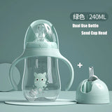 Biberon tasse bébé large calibre bille anti-gravité - double usage lait eau sans BPA
