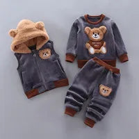 Ensemble sweat à capuche + pantalon bébé garçon/fille - tenue chaude automne-hiver nouveau-né