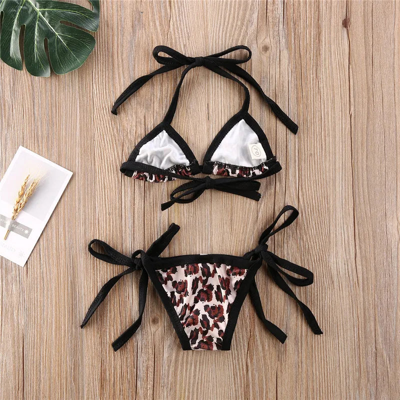 Maillot de bain 2 pièces bébé fille Mybooni | Imprimé léopard 0-24 mois