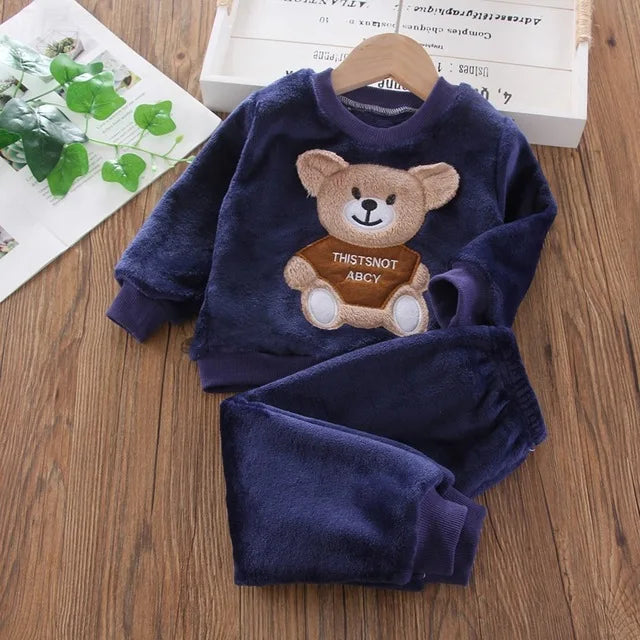 Ensemble sweat à capuche + pantalon bébé garçon/fille - tenue chaude automne-hiver nouveau-né