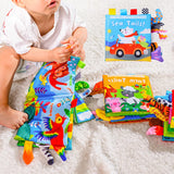 Livre tissu animaux queue bébé Mybooni — Jouet cognitif 0-12M