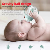 Biberon tasse bébé large calibre bille anti-gravité - double usage lait eau sans BPA