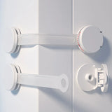 Verrou tiroir bébé sécurité anti-coincement - serrure placard plastique blanc protection enfant