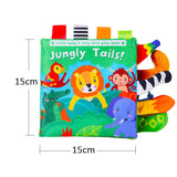 Livre tissu animaux queue bébé Mybooni — Jouet cognitif 0-12M