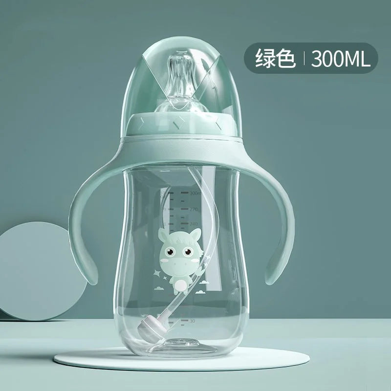 Biberon tasse bébé large calibre bille anti-gravité - double usage lait eau sans BPA