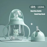 Biberon tasse bébé large calibre bille anti-gravité - double usage lait eau sans BPA