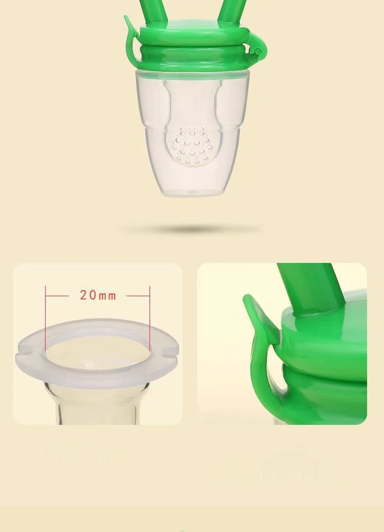 Grigri alimentaire silicone bébé - filet suceur fruits frais tétine sécurisée alimentation nourrisson