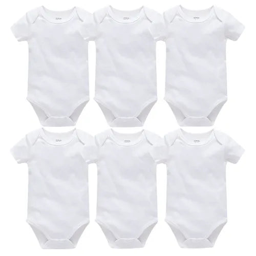 Pack 3 ou 5 bodies manches courtes Mybooni — Coton blanc 0-24 mois