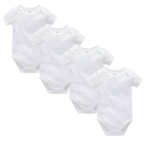 Pack 3 ou 5 bodies manches courtes Mybooni — Coton blanc 0-24 mois