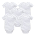 Pack 3 ou 5 bodies manches courtes Mybooni — Coton blanc 0-24 mois