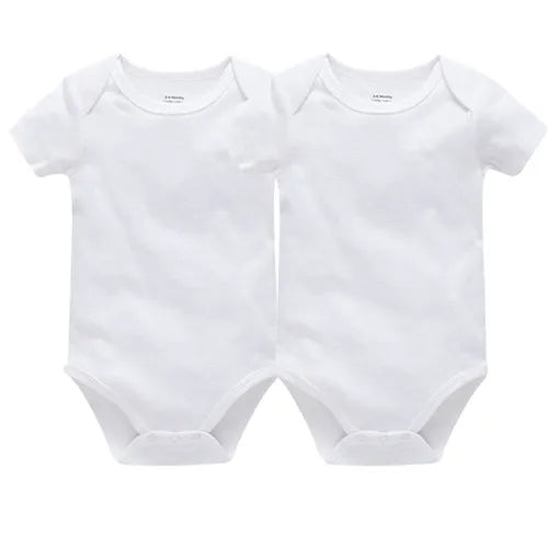 Pack 3 ou 5 bodies manches courtes Mybooni — Coton blanc 0-24 mois
