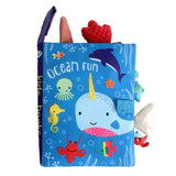 Livre tissu bébé animaux Mybooni | Queue grelot éveil sensoriel 0-36M