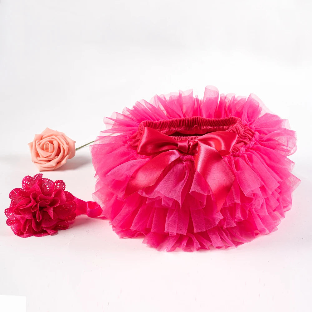 Tutu bloomer bébé fille Mybooni — Jupe arc-en-ciel avec bandeau 2 pièces