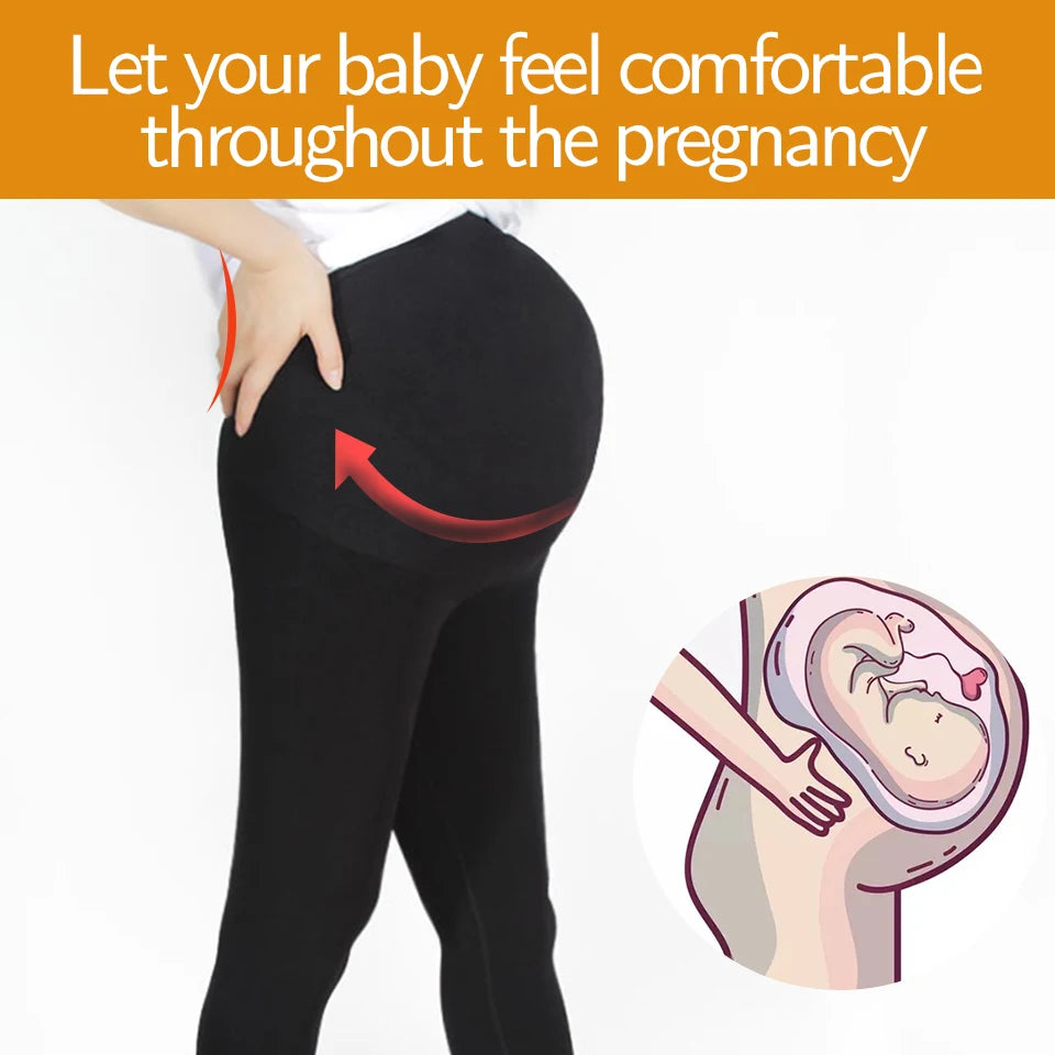 Legging maternité taille haute soutien ventre gainant grossesse