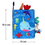 Livre tissu animaux queue bébé Mybooni — Jouet cognitif 0-12M