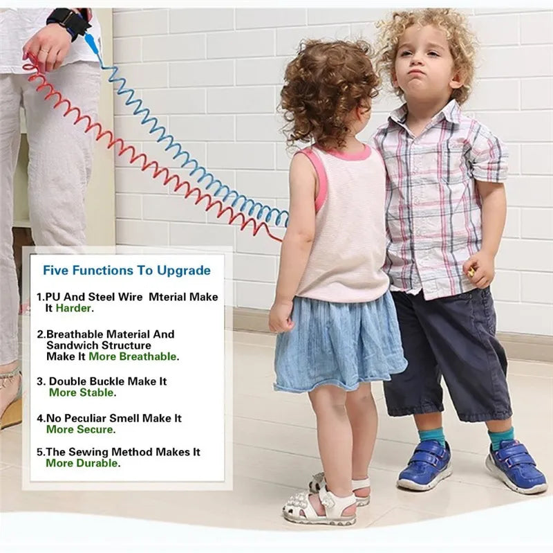 Laisse anti-perte enfant bracelet poignet - harnais sécurité toddler corde traction anti-fugue