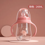 Biberon tasse bébé large calibre bille anti-gravité - double usage lait eau sans BPA