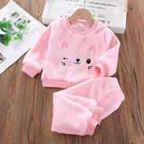 Ensemble sweat à capuche + pantalon bébé garçon/fille - tenue chaude automne-hiver nouveau-né