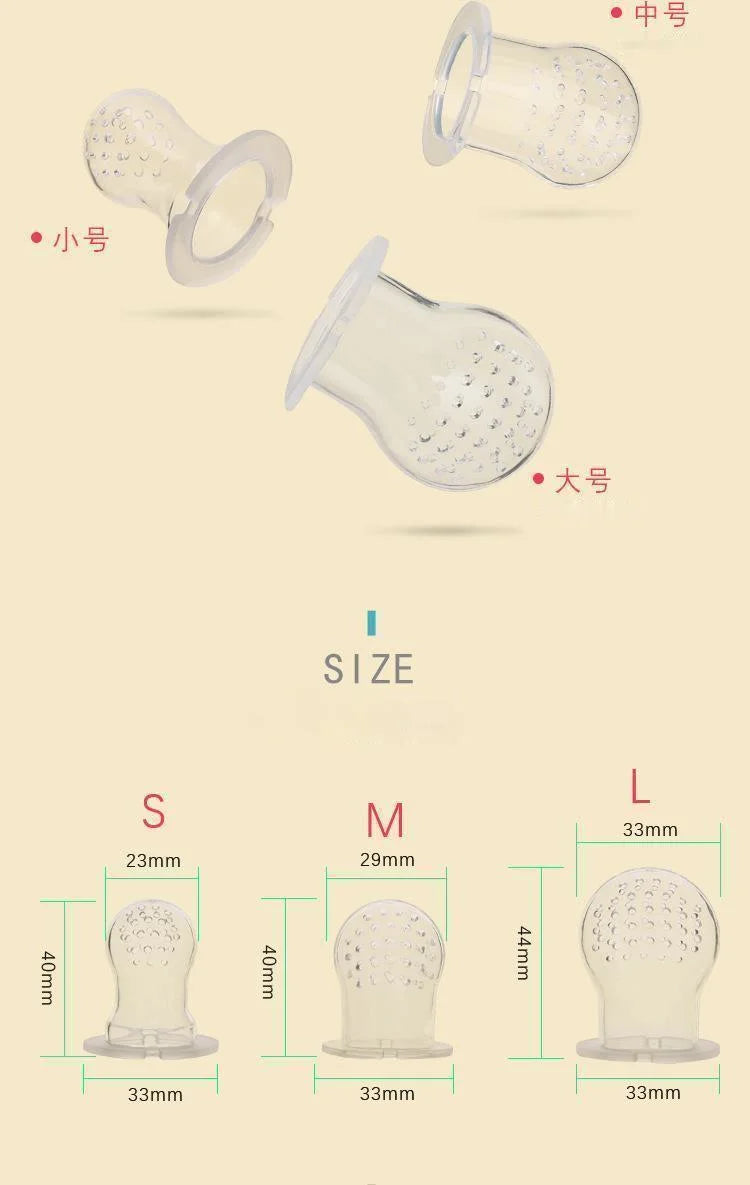 Grigri alimentaire silicone bébé - filet suceur fruits frais tétine sécurisée alimentation nourrisson