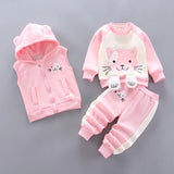 Ensemble sweat à capuche + pantalon bébé garçon/fille - tenue chaude automne-hiver nouveau-né