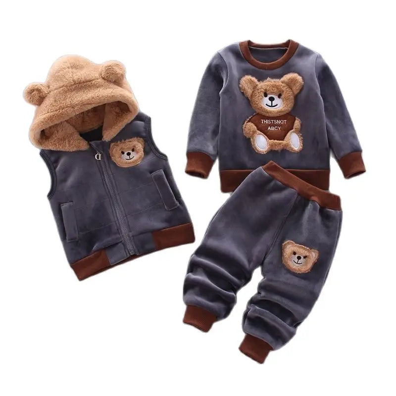 Ensemble sweat à capuche + pantalon bébé garçon/fille - tenue chaude automne-hiver nouveau-né
