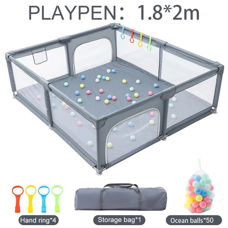 Parc bébé sécurisé grande taille Mybooni — Aire de jeu piscine à balles 0-6 ans