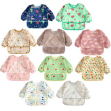 Bavoir tablier imperméable bébé manches longues - smock alimentation enfant plastron bavette vêtement