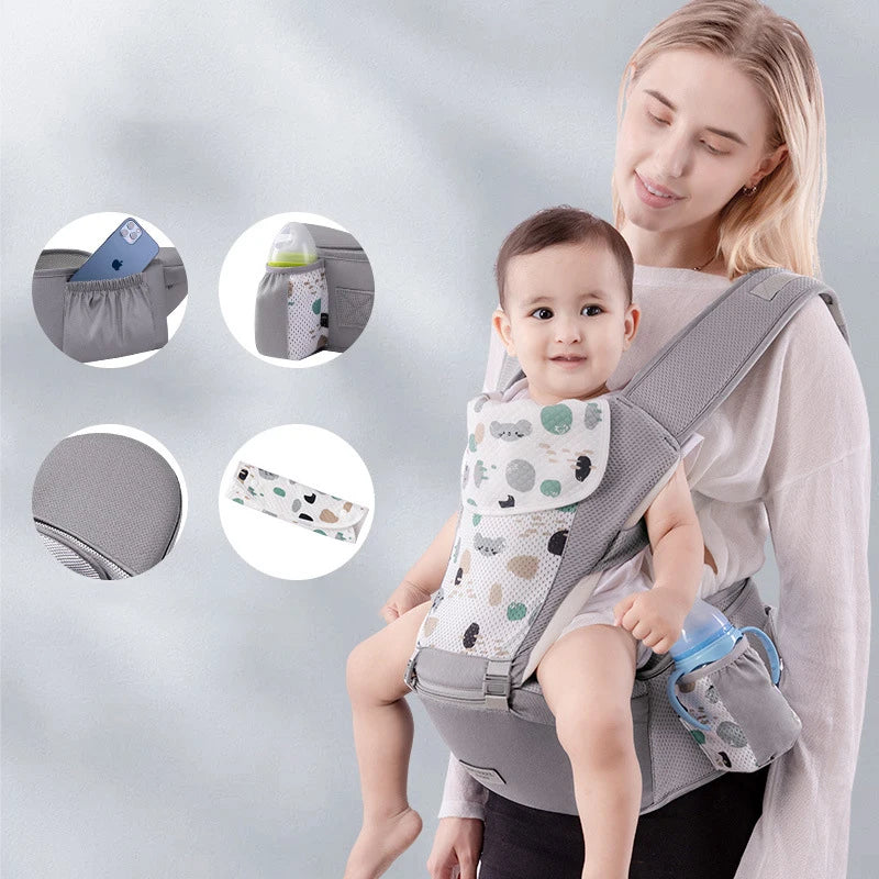 Porte-bébé ergonomique hanche Mybooni — Kangourou avant et arrière nouveau-né