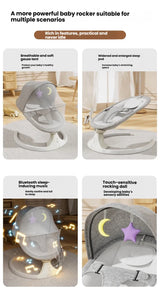 Balancelle bébé électrique automatique - chaise oscillante 5 points avec télécommande