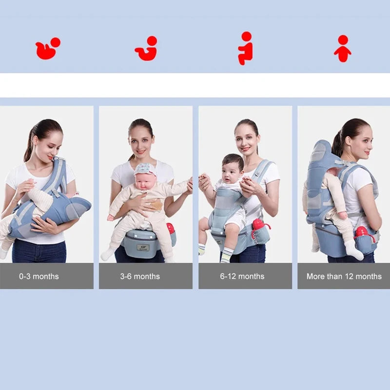 Porte-bébé ergonomique hanche Mybooni — Kangourou avant et arrière nouveau-né