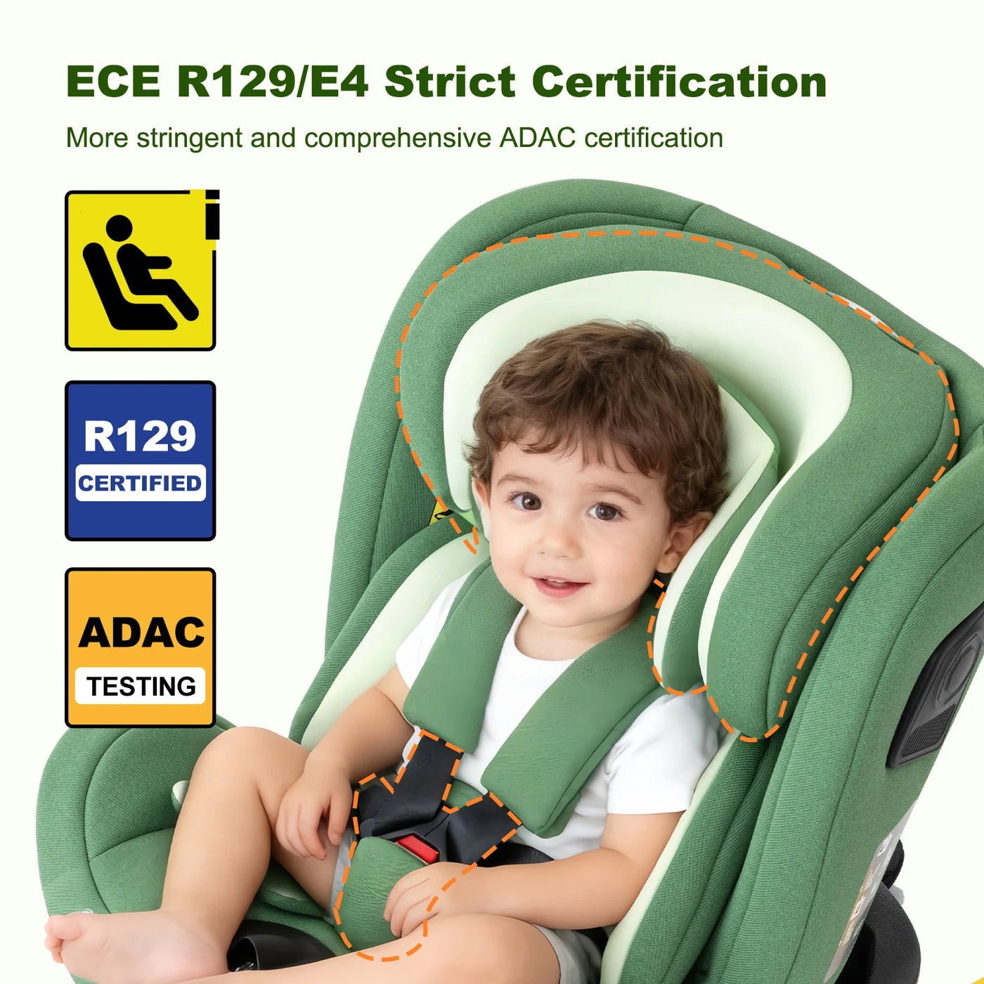 Siège auto bébé Isofix Mybooni — Ajustable 0-12 ans