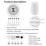 Machine à bruit blanc 28 sons Mybooni — Veilleuse colorée prise casque 3,5 mm