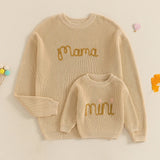 Family Matching Sweaters Mommy and Me Letter Em — vue complémentaire 6