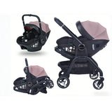 Poussette 3-en-1 portable Mybooni — Nacelle nouveau-né siège auto certifié EU