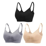 Lot 3 soutiens-gorge d'allaitement coton respirant grande taille push-up
