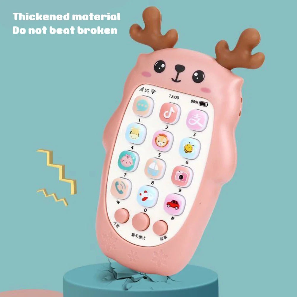 Téléphone jouet bébé bilingue avec anneau dentition et musique - jouet éducatif électronique enfant