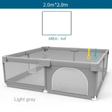 Parc bébé IMBABY gris clair - enclos bébé aire de jeux barrière sécurité enfant ball box