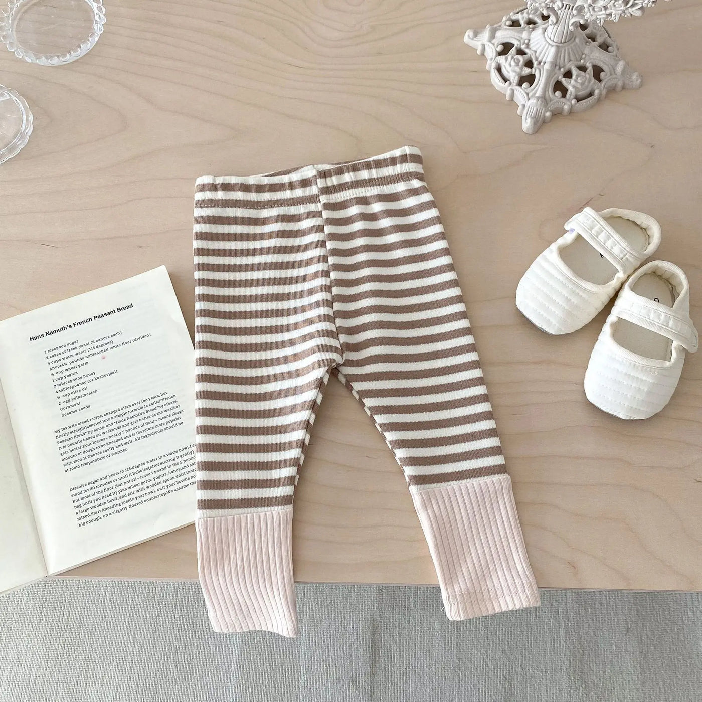 Legging bébé bicolore rayé automne - pantalon enfant couleurs bonbon 3-18 mois