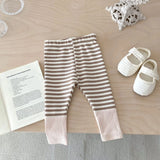 Legging bébé bicolore rayé automne - pantalon enfant couleurs bonbon 3-18 mois