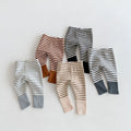 Legging bébé bicolore rayé automne - pantalon enfant couleurs bonbon 3-18 mois