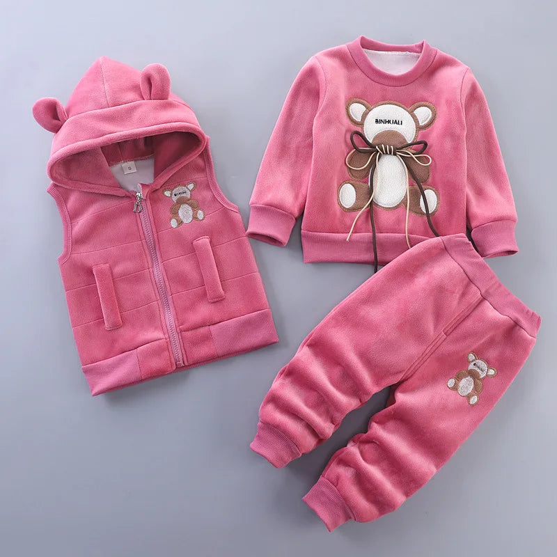 Ensemble sweat à capuche + pantalon bébé garçon/fille - tenue chaude automne-hiver nouveau-né